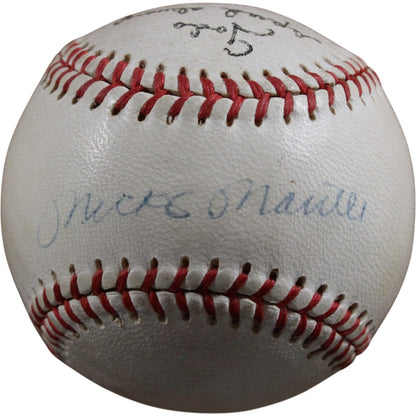Mickey Mantle, Whitey Ford & Billy Martin Signed Yankees Baseball
