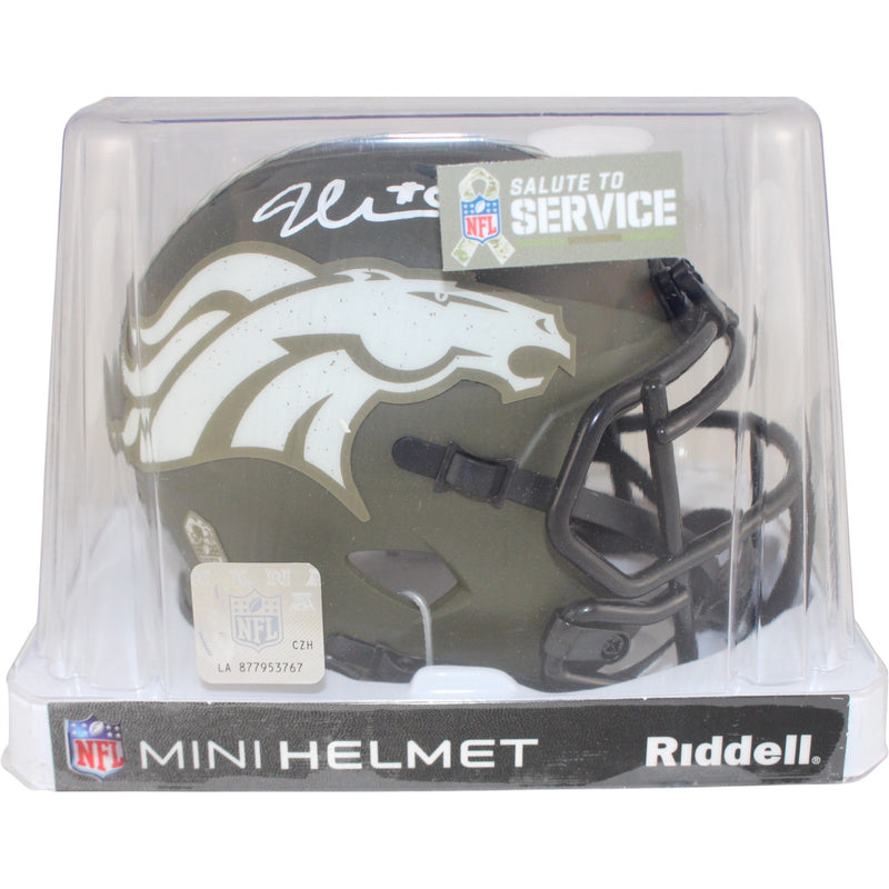 Jonathon Cooper Autographed Denver Broncos 2022 Salute to Service Mini Helmet