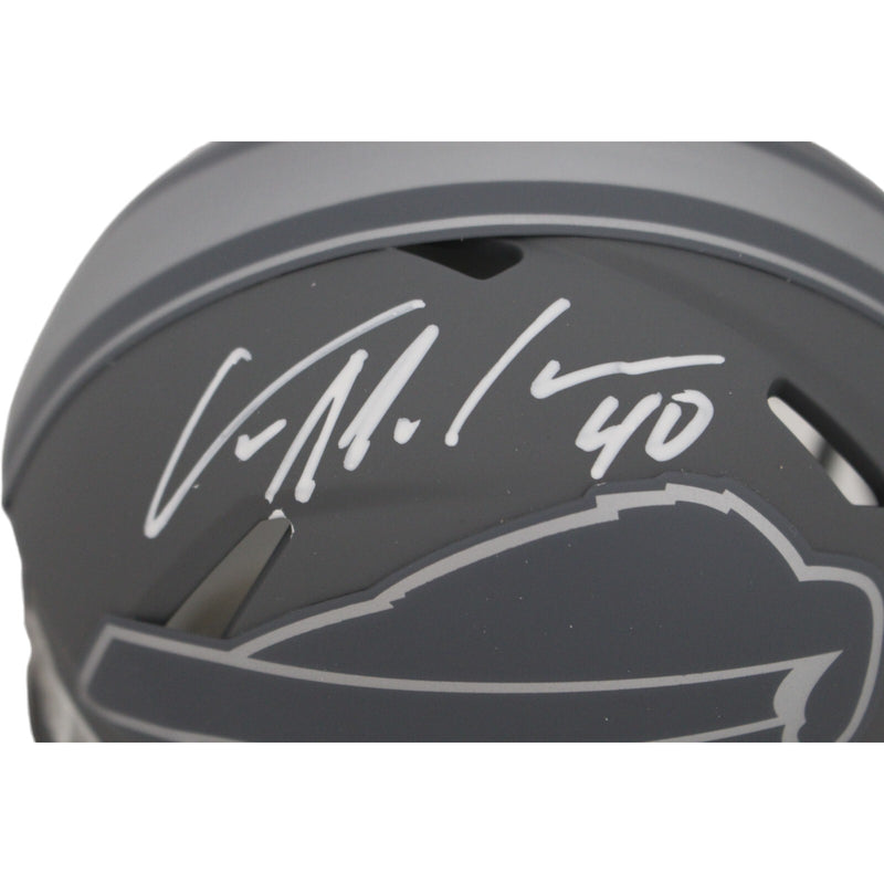 Von Miller Autographed Buffalo Bills Slate Mini Helmet (Beckett COA)