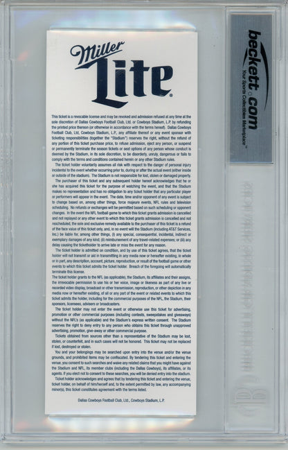 Dak Prescott Signed Dallas Cowboys NFL Debut Ticket Stub - Beckett