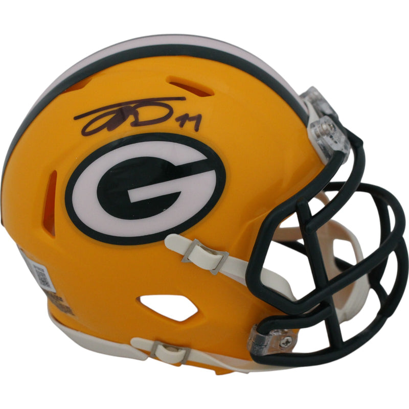 Jayden Reed Autographed Green Bay Packers Speed Mini Helmet