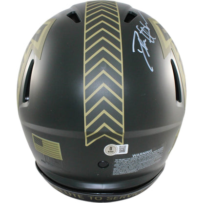 Deion Sanders Atlanta Falcons Signed Authentic 2025 Salute to Service Helmet