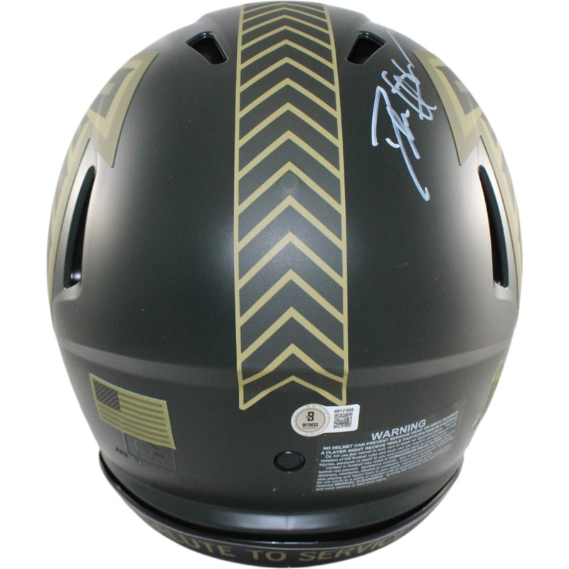 Deion Sanders Atlanta Falcons Signed Authentic 2025 Salute to Service Helmet