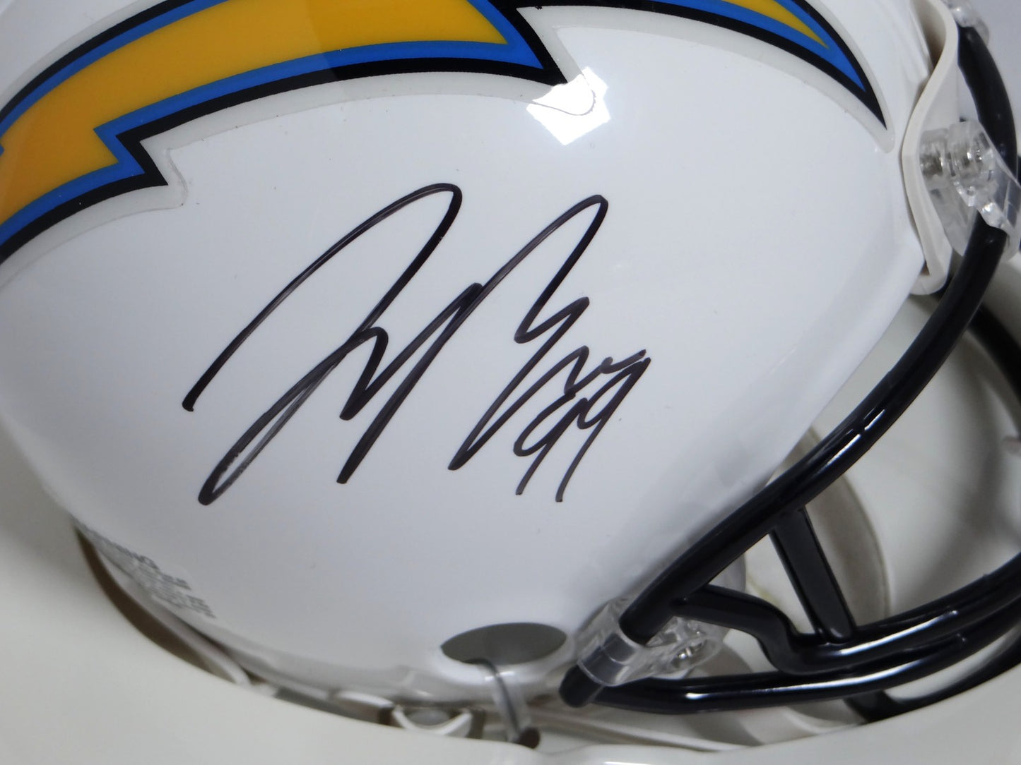 Joey Bosa Autographed Los Angeles Chargers Mini Helmet - Black