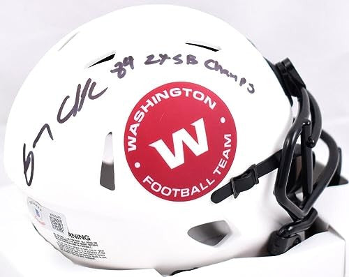 Gary Clark Signed Washington Lunar Speed Mini Helmet 2x SB Champs