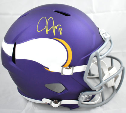 Justin Jefferson Autographed Minnesota Vikings Full Size Tribute Speed Helmet