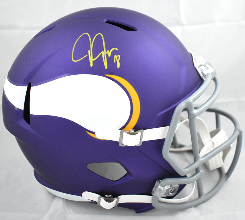 Justin Jefferson Autographed Minnesota Vikings Full Size Tribute Speed Helmet
