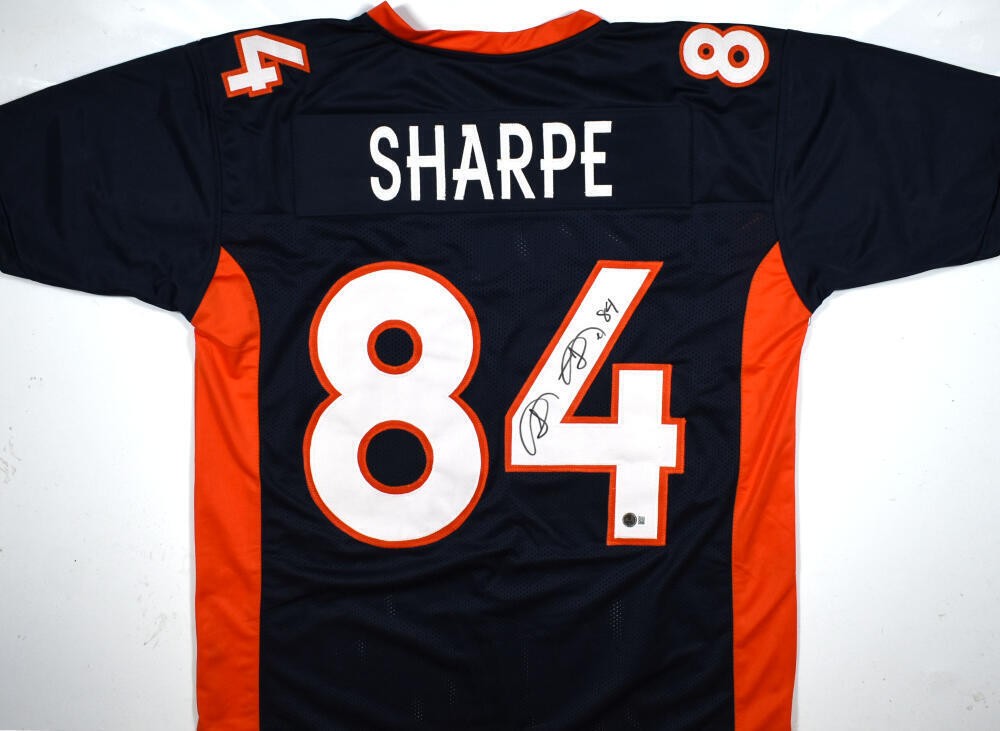 Shannon Sharpe Autographed Denver Broncos Custom Blue Jersey