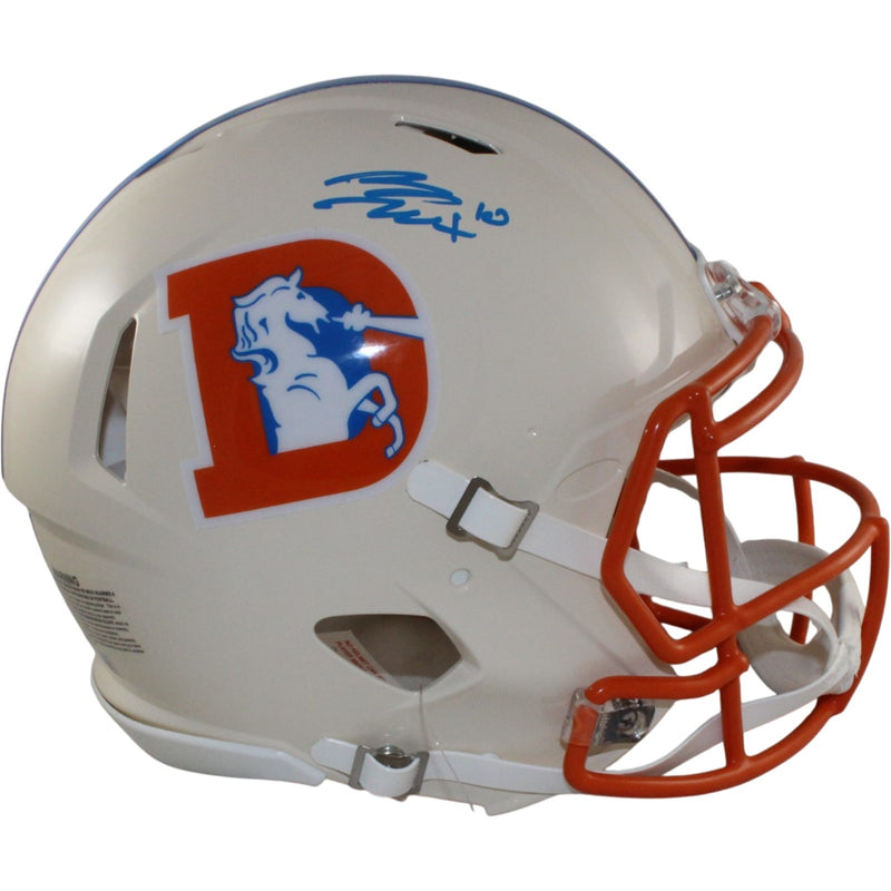 Bo Nix Autographed Denver Broncos Authentic Retro Helmet