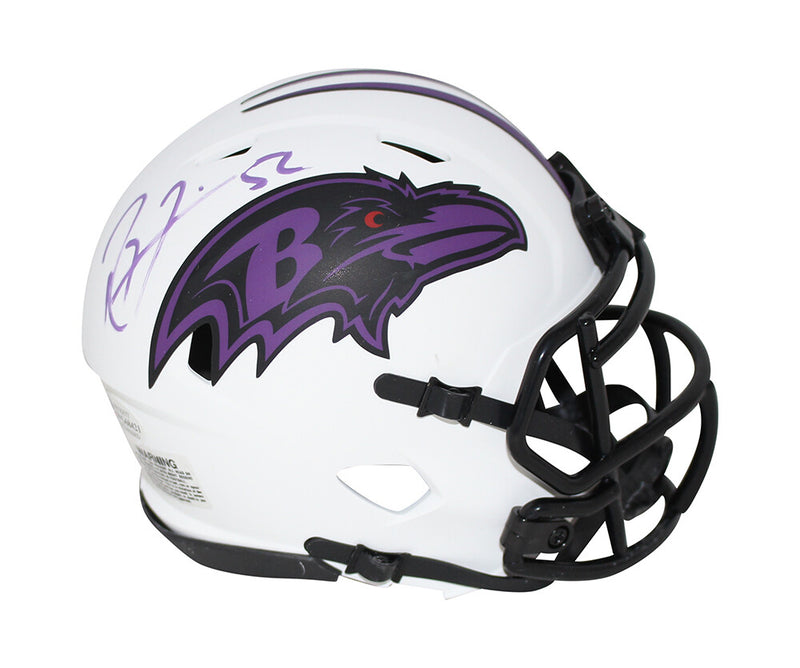 Ray Lewis Baltimore Ravens Signed Lunar Mini Helmet (Beckett BAS)