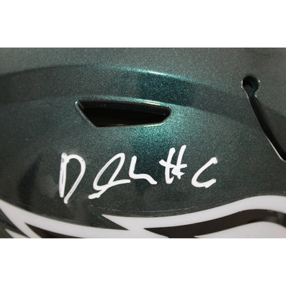 DeVonta Smith Signed Philadelphia Eagles Mid-Size Helmet