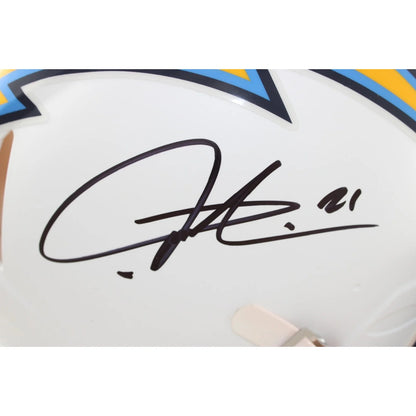 LaDainian Tomlinson Signed San Diego Chargers Proline Flat White Helmet