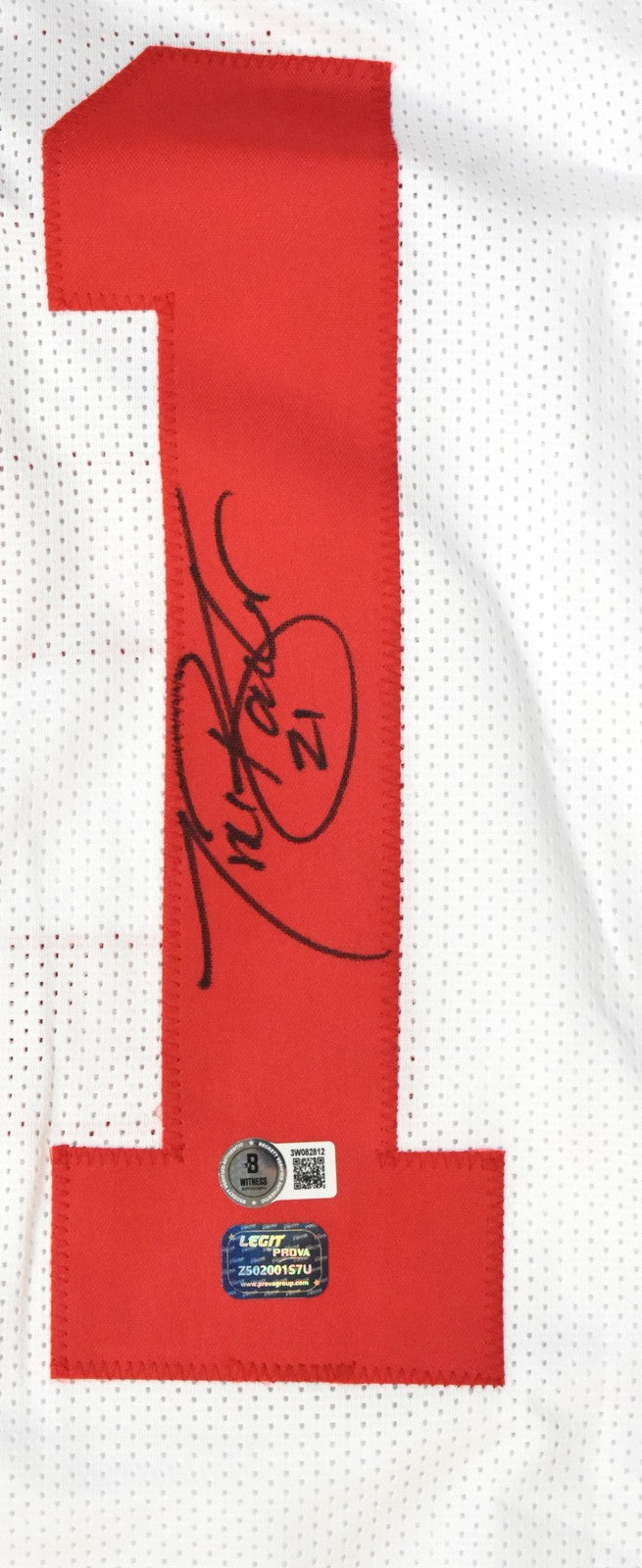 Tiki Barber Autographed New York Giants White Jersey