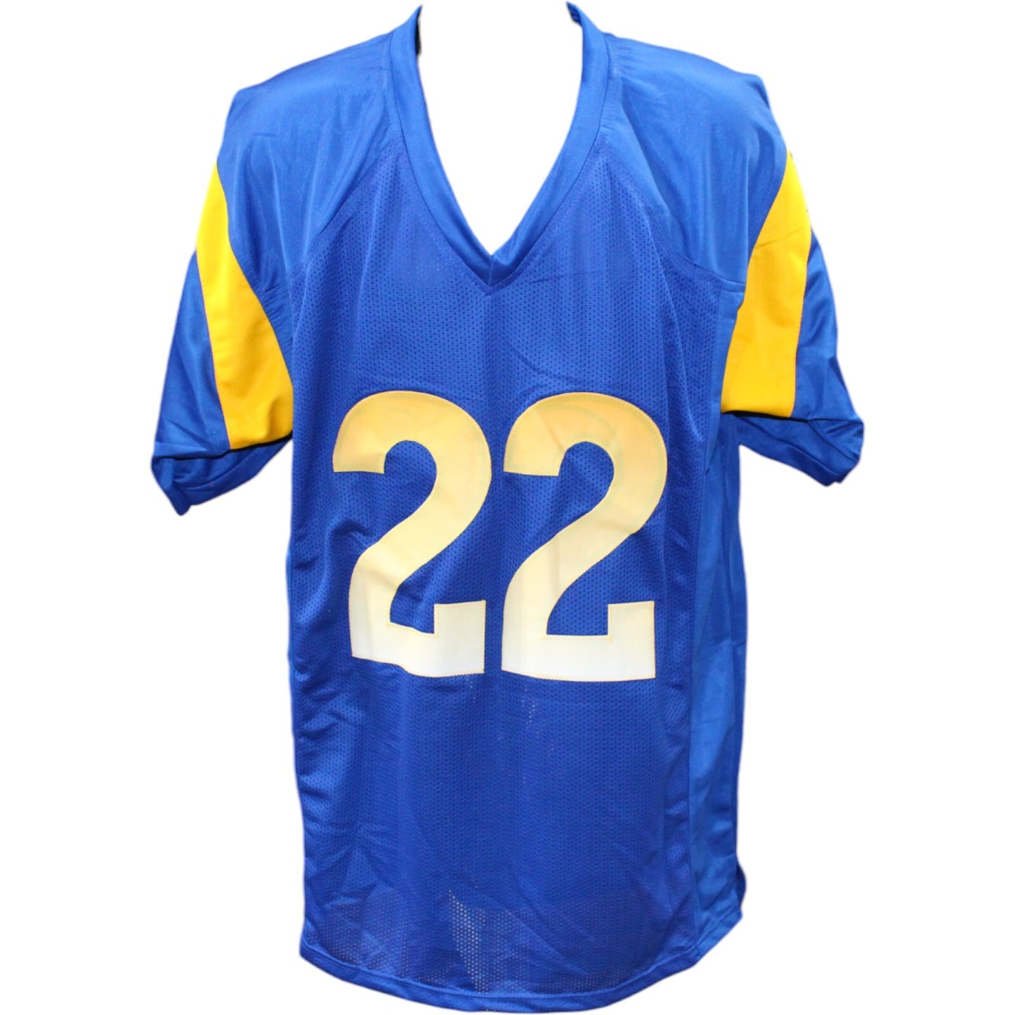 Blake Corum Autographed Pro Style Blue Custom Jersey (Beckett COA)