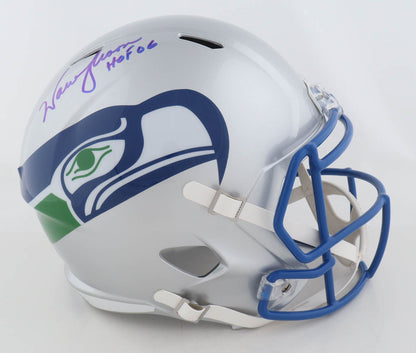 Warren Moon Autographed Seattle Seahawks Full Size Replica Helmet - HOF '06