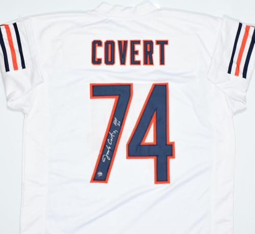Jimbo Covert Signed Chicago Bears White Custom Jersey - HOF