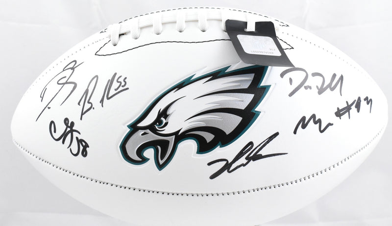 Jalen Carter & Darius Slay Multi-Signed Philadelphia Eagles Logo Football