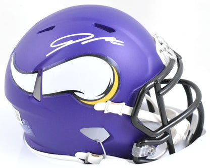 Jordan Addison Autographed Minnesota Vikings White Speed Mini Helmet