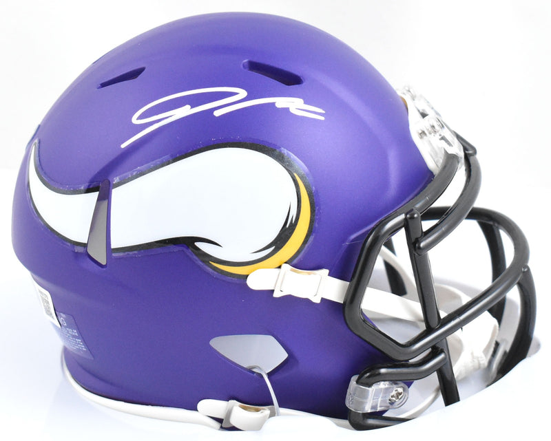 Jordan Addison Autographed Minnesota Vikings White Speed Mini Helmet