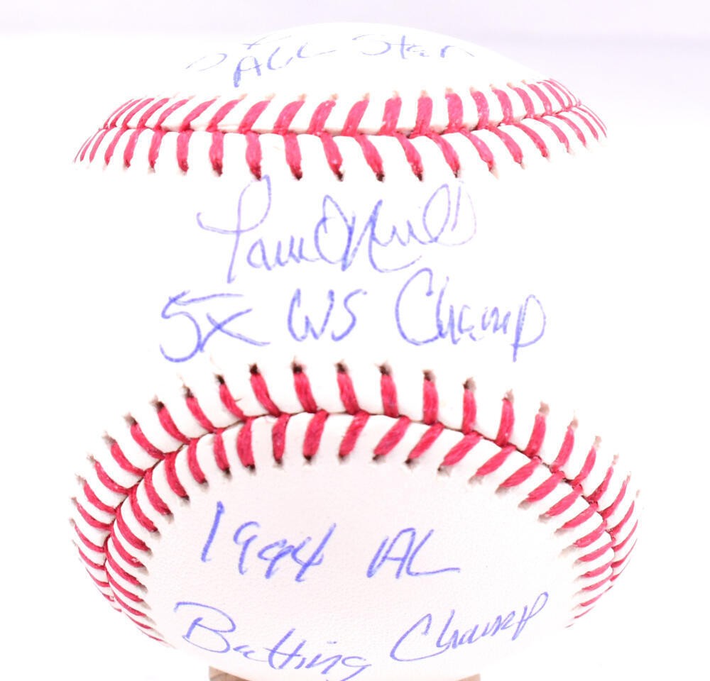 Paul O'Neill Signed Rawlings Official Major League Baseball 3 Inscriptions