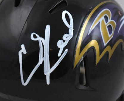 Ed Reed Signed Baltimore Ravens Speed Mini Helmet