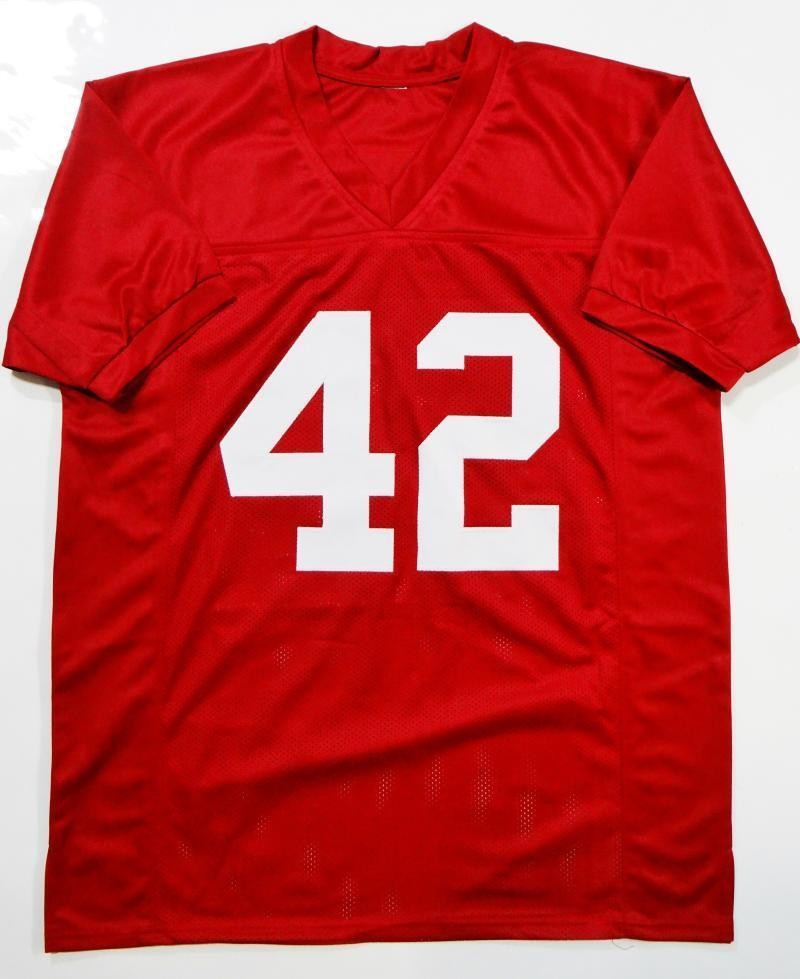 Eddie Lacy Signed Crimson Custom College Style Jersey