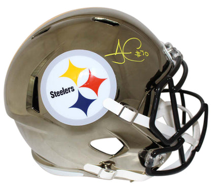 James Conner Pittsburgh Steelers Autographed Chrome Replica Helmet