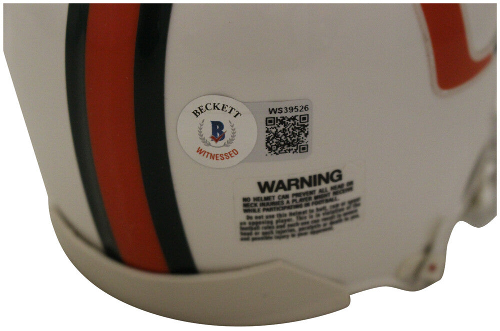 Ray Lewis Autographed Miami Hurricanes VSR4 Mini Helmet