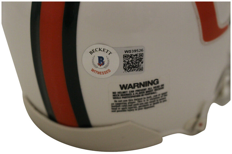 Ray Lewis Autographed Miami Hurricanes VSR4 Mini Helmet