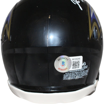 Jonathan Ogden Baltimore Ravens Signed Speed Mini Helmet (Beckett COA)
