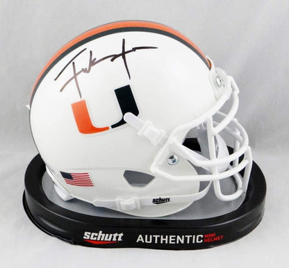Frank Gore Signed Miami Hurricanes Mini Helmet