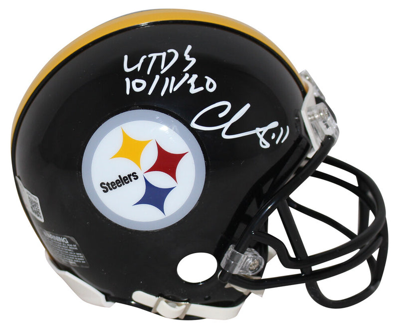 Chase Claypool Signed Pittsburgh Steelers VSR4 Mini Helmet Inscribed 4 TDs