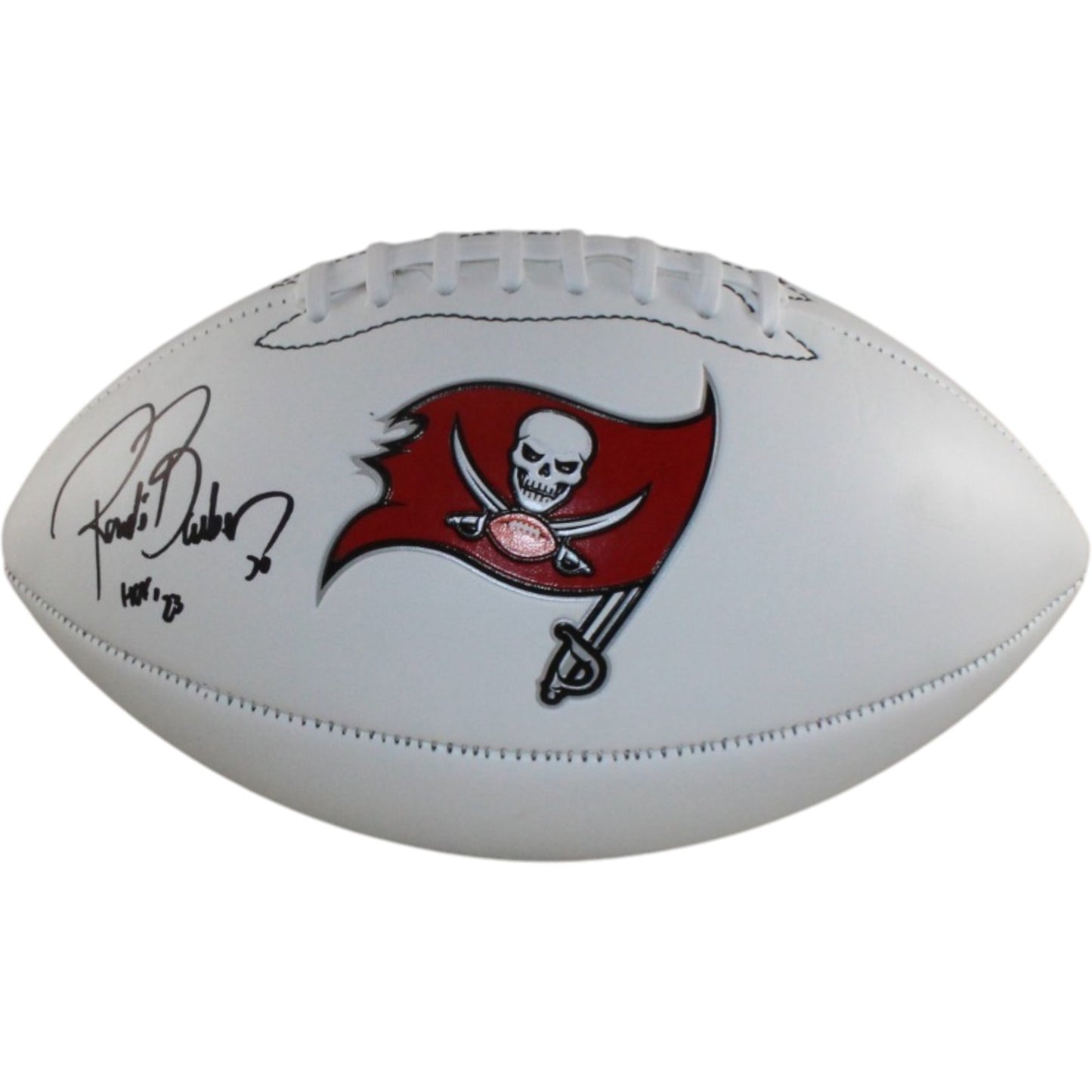 Ronde Barber Signed Tampa Bay Buccaneers Logo Football