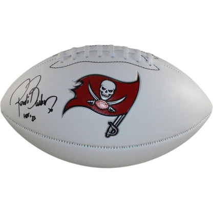 Ronde Barber Signed Tampa Bay Buccaneers Logo Football