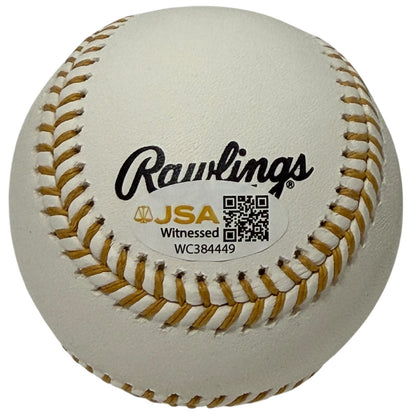 Shawn Green Signed Gold Glove Logo Baseball JSA Witness COA