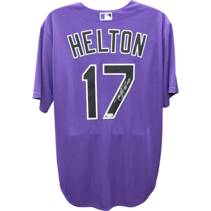 Todd Helton Colorado Rockies Signed Purple Nike Jersey HOF Inscription