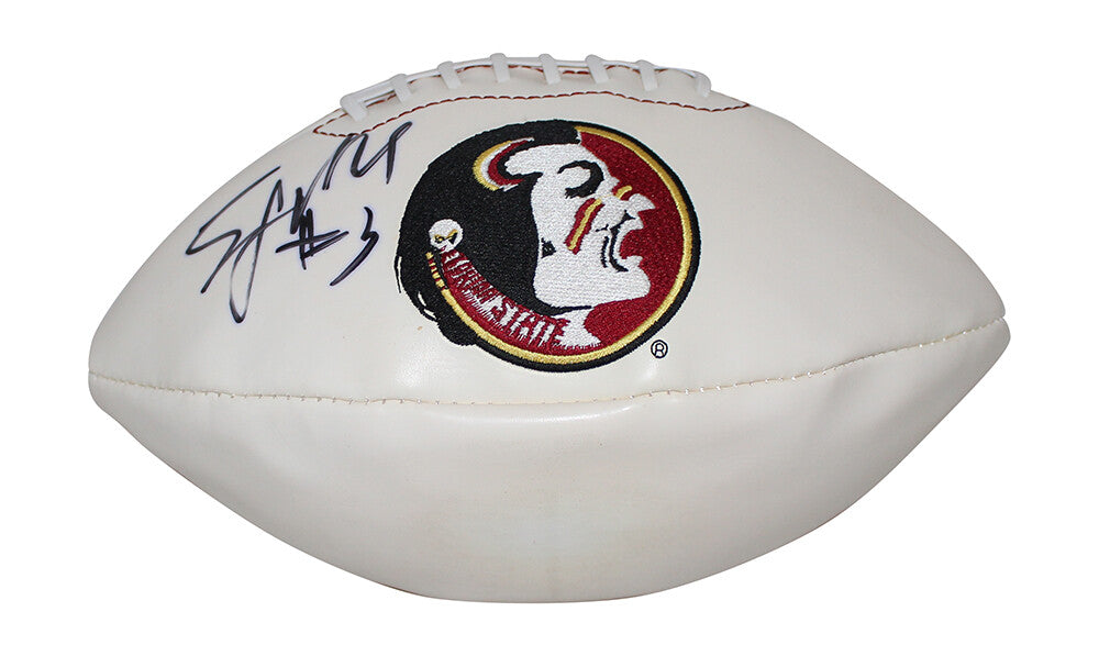 EJ Manuel Signed Florida State Seminoles Logo Football (Beckett BAS)