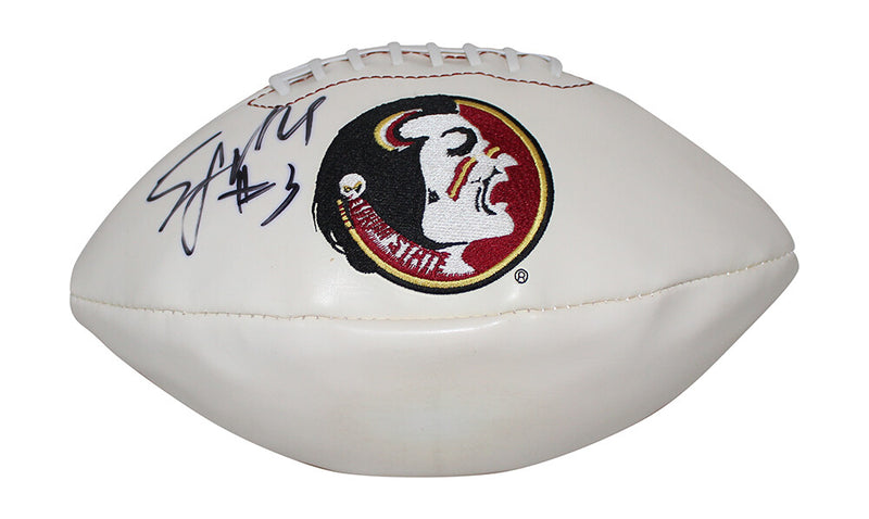 EJ Manuel Signed Florida State Seminoles Logo Football (Beckett BAS)