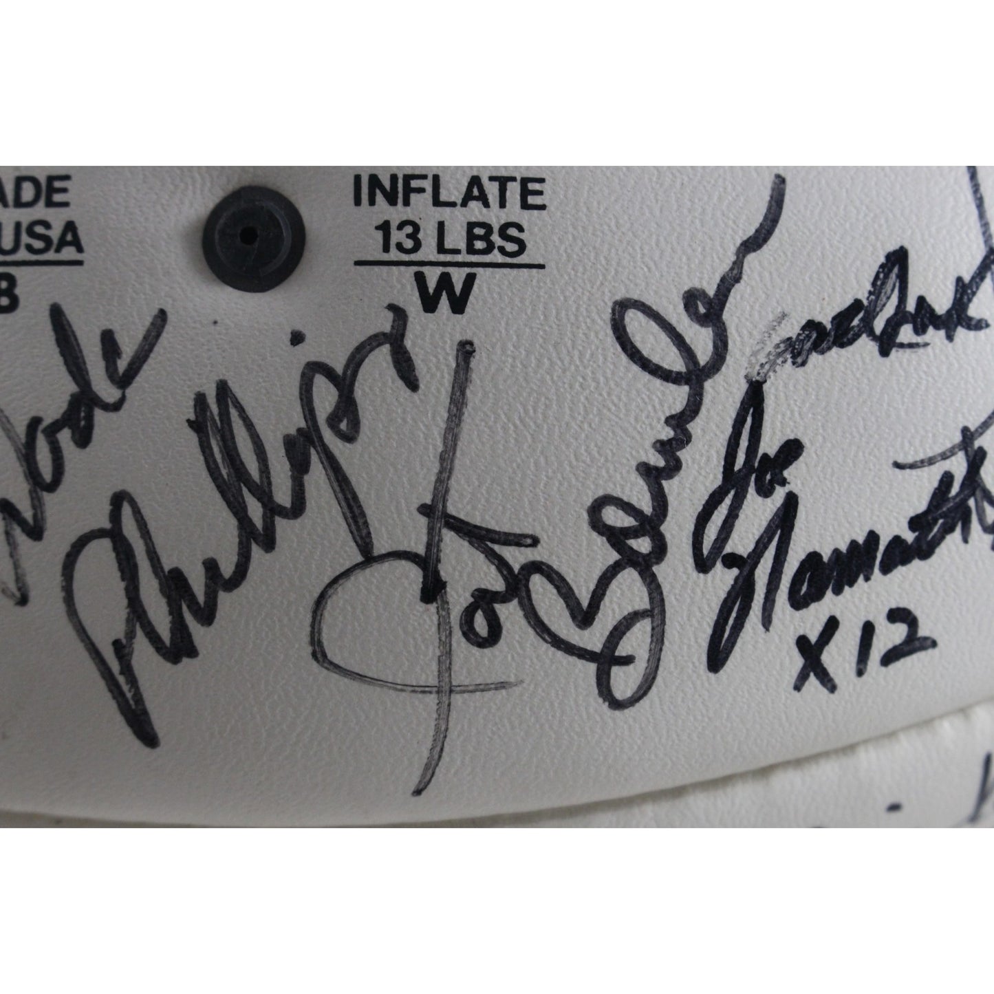 John Elway & Joe Namath Signed Denver Broncos 1991 Team Multi-Signed Football