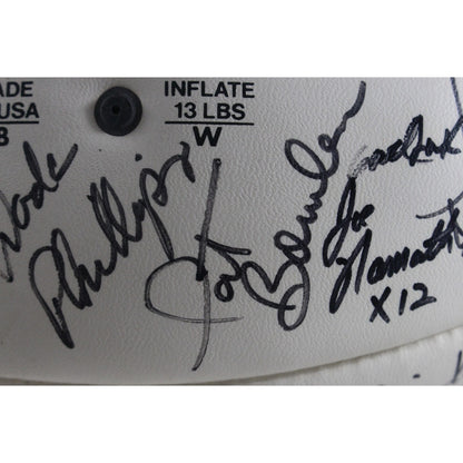 John Elway & Joe Namath Signed Denver Broncos 1991 Team Multi-Signed Football