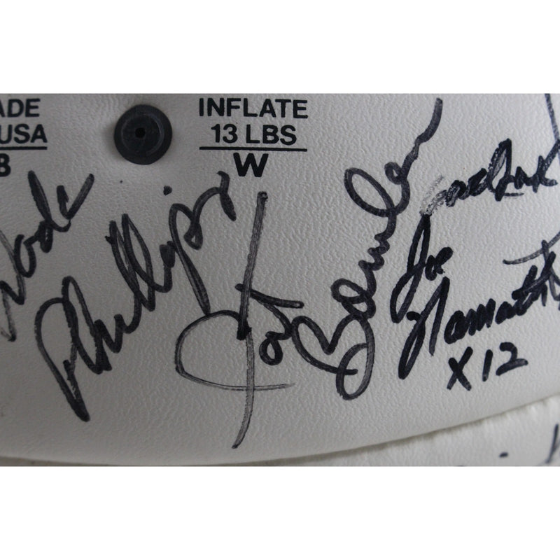 John Elway & Joe Namath Signed Denver Broncos 1991 Team Multi-Signed Football