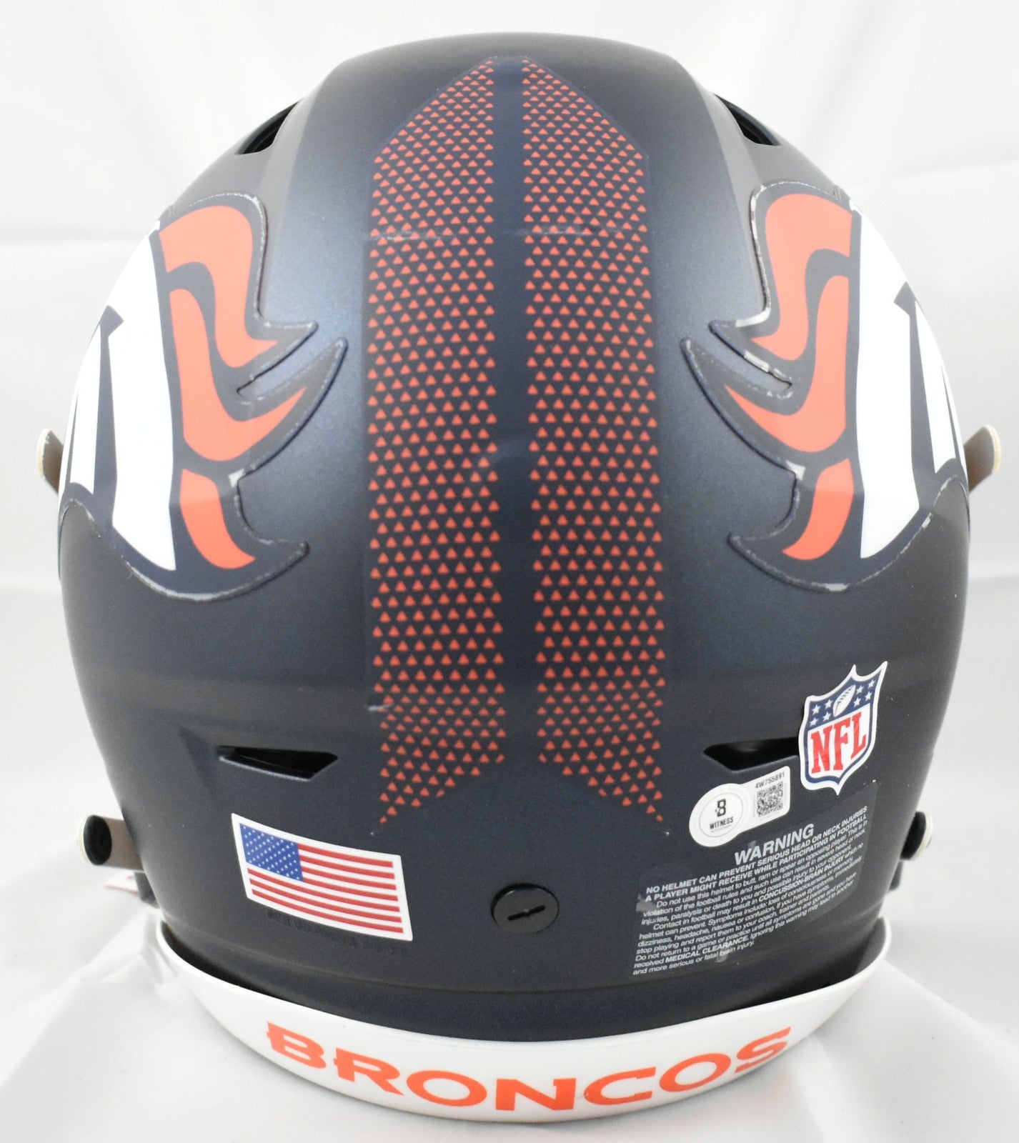 Troy Franklin Signed Denver Broncos Full Size Speedflex Helmet