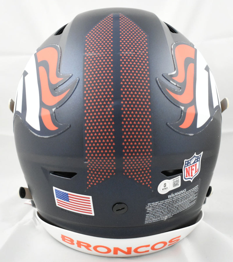 Troy Franklin Signed Denver Broncos Full Size Speedflex Helmet