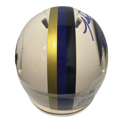Terrell Suggs Signed Baltimore Ravens Throwback Mini Helmet