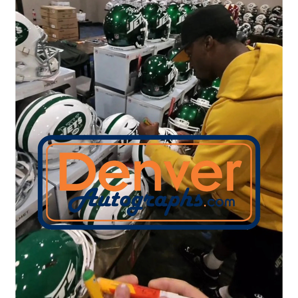Breece Hall Signed New York Jets 2026 Alternate Speedflex Helmet