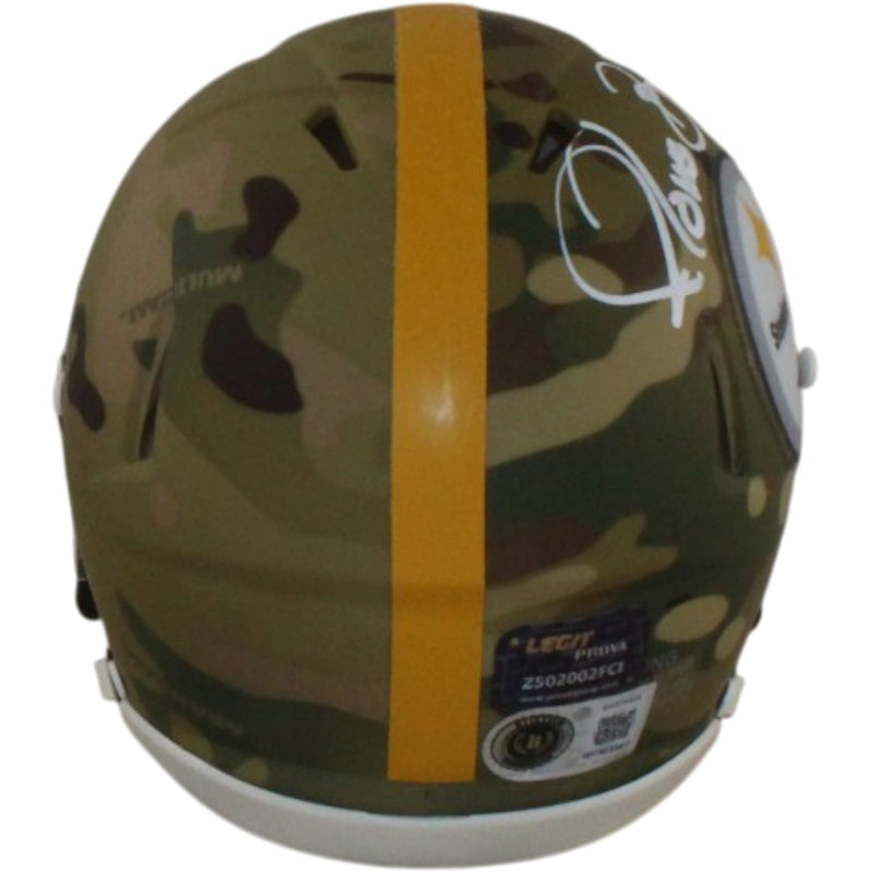 Jerome Bettis Signed Pittsburgh Steelers Camo Mini Helmet