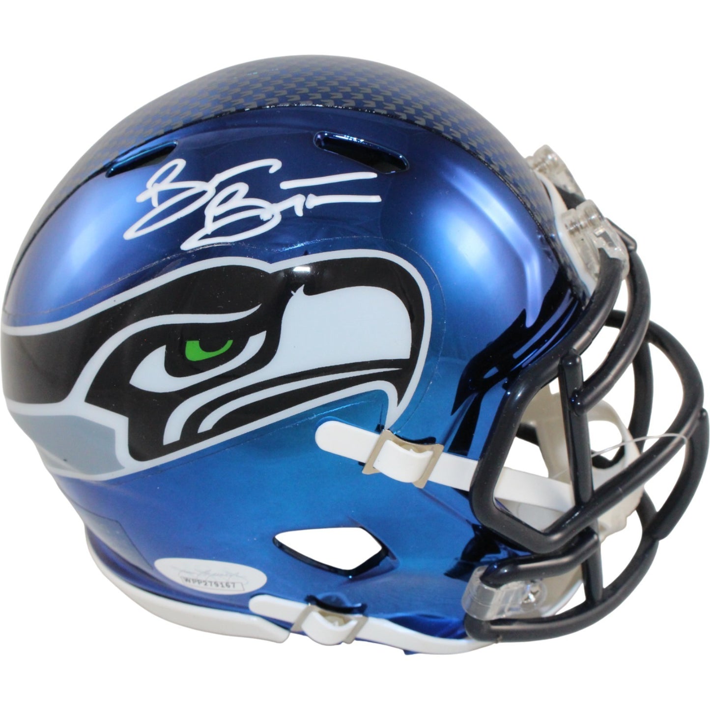 Brian Bosworth Seattle Seahawks Signed Chrome Mini Helmet
