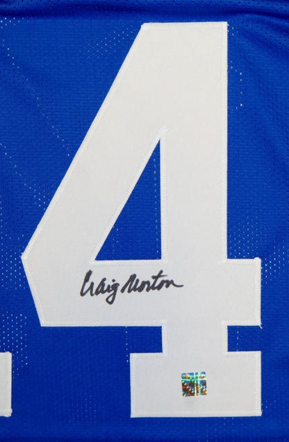 Craig Morton Signed Blue Custom Football Jersey