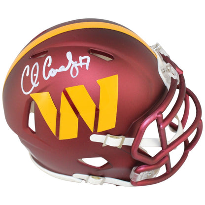 Chris Cooley Washington Commanders Autographed Mini Helmet Beckett Witnessed