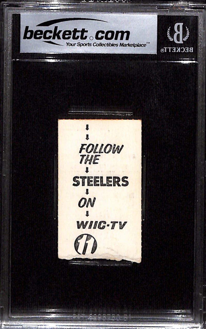 Jack Lambert Signed Pittsburgh Steelers Ticket Stub Slabbed Beckett BAS